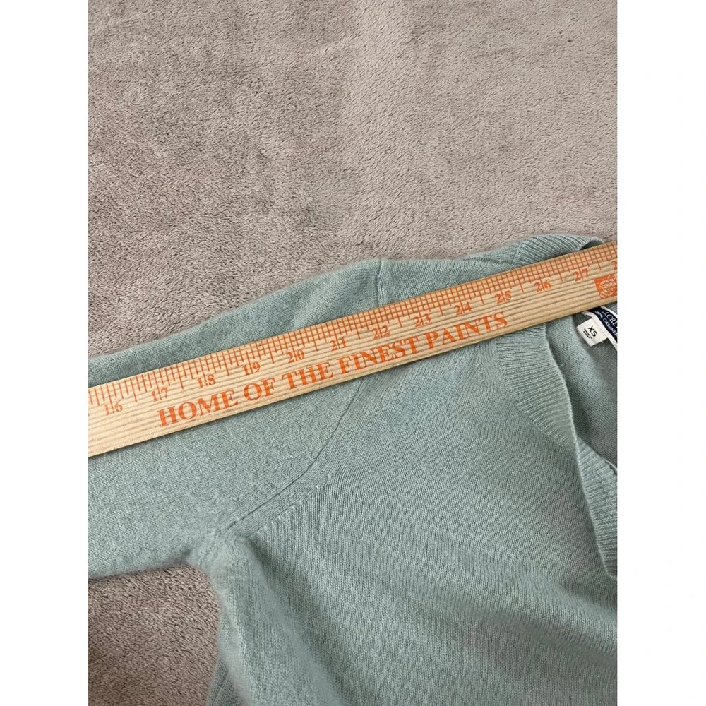 J.Crew 100% Cashmere Sweater Women's XS Light Green Crew-neck Long Sleeve EUC
